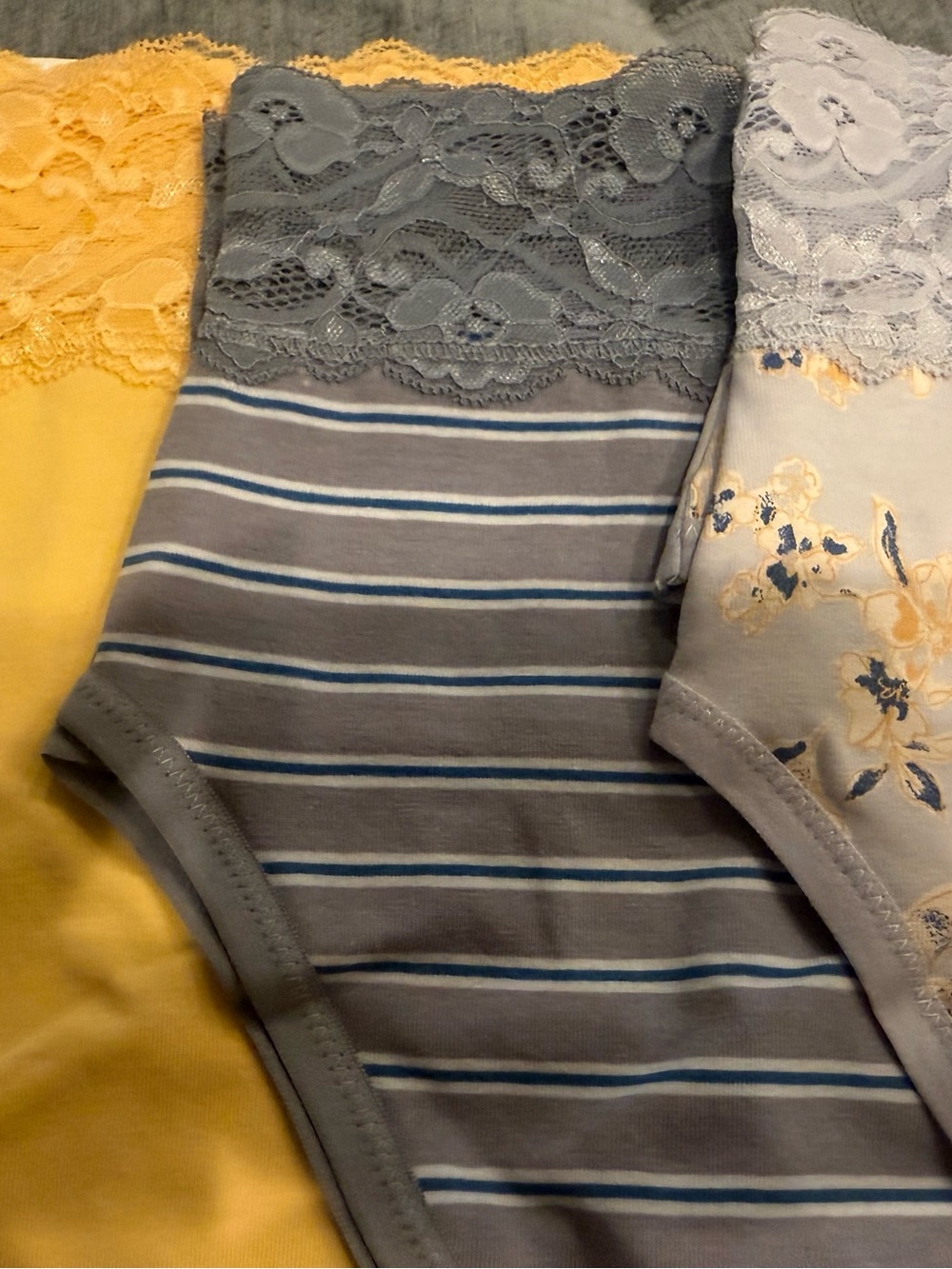 NWT-PACT ORGANIC LACE WAIST BRIEF-3PACK-XL